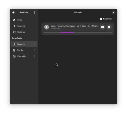 Linux: Um programa para baixar vdeos: Parabolic